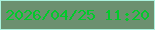 文字の大きさ：5、枠の色：abf2de、背景の色：6c906f、文字の色：01cb2a 無料ブログパーツのブログ時計