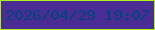 文字の大きさ：4、枠の色：abf30e、背景の色：4b2c95、文字の色：00457e 無料ブログパーツのブログ時計