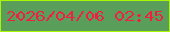 文字の大きさ：4、枠の色：abf501、背景の色：599e5b、文字の色：f21f44 無料ブログパーツのブログ時計