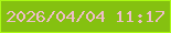 文字の大きさ：2、枠の色：abfa15、背景の色：85c110、文字の色：eebdca 無料ブログパーツのブログ時計