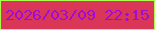 文字の大きさ：3、枠の色：abfb51、背景の色：d93658、文字の色：9f0cd6 無料ブログパーツのブログ時計