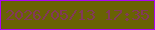 文字の大きさ：4、枠の色：ac05f5、背景の色：696204、文字の色：83385a 無料ブログパーツのブログ時計