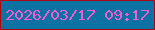 文字の大きさ：2、枠の色：ac070e、背景の色：0c72a3、文字の色：f45bd1 無料ブログパーツのブログ時計