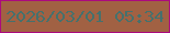 文字の大きさ：4、枠の色：ac0a7e、背景の色：a16143、文字の色：45716d 無料ブログパーツのブログ時計