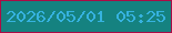 文字の大きさ：4、枠の色：ac0c45、背景の色：158280、文字の色：36b2df 無料ブログパーツのブログ時計