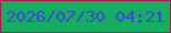 文字の大きさ：5、枠の色：ac1748、背景の色：13ae60、文字の色：4146da 無料ブログパーツのブログ時計