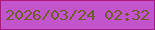 文字の大きさ：1、枠の色：ac197c、背景の色：c254cc、文字の色：6f5d26 無料ブログパーツのブログ時計