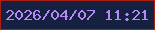文字の大きさ：1、枠の色：ac1e0f、背景の色：162040、文字の色：b58af8 無料ブログパーツのブログ時計