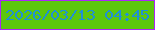 文字の大きさ：2、枠の色：ac25f9、背景の色：5cc70d、文字の色：1f90d6 無料ブログパーツのブログ時計