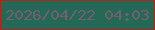 文字の大きさ：4、枠の色：ac271a、背景の色：236955、文字の色：775e6d 無料ブログパーツのブログ時計