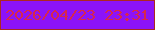 文字の大きさ：4、枠の色：ac2820、背景の色：8c13f7、文字の色：d7274d 無料ブログパーツのブログ時計