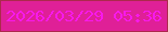 文字の大きさ：4、枠の色：ac294c、背景の色：df2097、文字の色：f819ec 無料ブログパーツのブログ時計