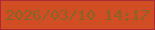 文字の大きさ：3、枠の色：ac2a36、背景の色：d14e25、文字の色：866326 無料ブログパーツのブログ時計