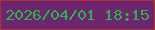 文字の大きさ：1、枠の色：ac3330、背景の色：6d2570、文字の色：2bb449 無料ブログパーツのブログ時計