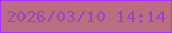 文字の大きさ：4、枠の色：ac33ff、背景の色：bb6e81、文字の色：9a44be 無料ブログパーツのブログ時計