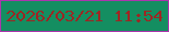 文字の大きさ：3、枠の色：ac35ad、背景の色：148e61、文字の色：9d2623 無料ブログパーツのブログ時計