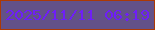 文字の大きさ：2、枠の色：ac3904、背景の色：635188、文字の色：6f1ef8 無料ブログパーツのブログ時計