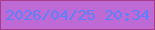 文字の大きさ：1、枠の色：ac3a8a、背景の色：bd6ad4、文字の色：5d81fb 無料ブログパーツのブログ時計