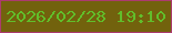 文字の大きさ：1、枠の色：ac3b6e、背景の色：72620d、文字の色：61be2a 無料ブログパーツのブログ時計