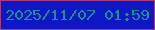 文字の大きさ：4、枠の色：ac3b7e、背景の色：0f16c3、文字の色：1b9194 無料ブログパーツのブログ時計