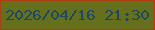 文字の大きさ：5、枠の色：ac3e11、背景の色：656f1c、文字の色：1d4861 無料ブログパーツのブログ時計