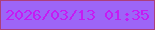 文字の大きさ：1、枠の色：ac3f7b、背景の色：9d65f7、文字の色：c51bf3 無料ブログパーツのブログ時計