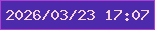 文字の大きさ：3、枠の色：ac3fd2、背景の色：4d2aab、文字の色：f6d2dc 無料ブログパーツのブログ時計