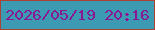 文字の大きさ：2、枠の色：ac4332、背景の色：3c9bb2、文字の色：881894 無料ブログパーツのブログ時計