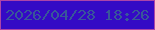文字の大きさ：4、枠の色：ac44a8、背景の色：340ac5、文字の色：385799 無料ブログパーツのブログ時計