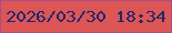 文字の大きさ：4、枠の色：ac4c86、背景の色：dc5655、文字の色：22266d 無料ブログパーツのブログ時計