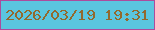 文字の大きさ：1、枠の色：ac4c9d、背景の色：5ac6df、文字の色：92692d 無料ブログパーツのブログ時計