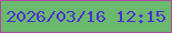 文字の大きさ：1、枠の色：ac4c9e、背景の色：6ab96e、文字の色：4d31ce 無料ブログパーツのブログ時計