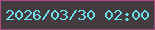 文字の大きさ：2、枠の色：ac4e83、背景の色：443b3e、文字の色：6de0ed 無料ブログパーツのブログ時計