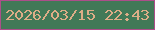 文字の大きさ：3、枠の色：ac4e8a、背景の色：417957、文字の色：ddad87 無料ブログパーツのブログ時計