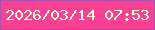 文字の大きさ：2、枠の色：ac50af、背景の色：fa4193、文字の色：fbfdd8 無料ブログパーツのブログ時計