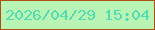 文字の大きさ：4、枠の色：ac5111、背景の色：baf4b4、文字の色：51dbb0 無料ブログパーツのブログ時計