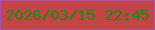 文字の大きさ：4、枠の色：ac51a4、背景の色：c44547、文字の色：128c0d 無料ブログパーツのブログ時計