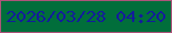 文字の大きさ：3、枠の色：ac547a、背景の色：016e3b、文字の色：131c9c 無料ブログパーツのブログ時計