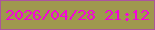 文字の大きさ：1、枠の色：ac549e、背景の色：9f984e、文字の色：f304d8 無料ブログパーツのブログ時計