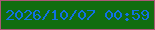 文字の大きさ：1、枠の色：ac5776、背景の色：116d0f、文字の色：1171e4 無料ブログパーツのブログ時計