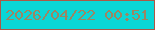 文字の大きさ：5、枠の色：ac5846、背景の色：0ad6d6、文字の色：9c8563 無料ブログパーツのブログ時計
