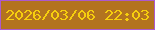 文字の大きさ：1、枠の色：ac59ce、背景の色：b3731f、文字の色：f6ce0e 無料ブログパーツのブログ時計