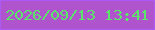 文字の大きさ：1、枠の色：ac59f8、背景の色：b054cd、文字の色：5be46a 無料ブログパーツのブログ時計