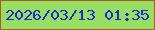 文字の大きさ：1、枠の色：ac5b24、背景の色：98de63、文字の色：202acc 無料ブログパーツのブログ時計