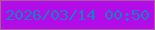 文字の大きさ：2、枠の色：ac5b9f、背景の色：b20de8、文字の色：1a7dbf 無料ブログパーツのブログ時計