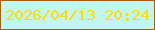 文字の大きさ：4、枠の色：ac5c03、背景の色：c3f6ef、文字の色：ffd911 無料ブログパーツのブログ時計