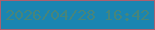文字の大きさ：3、枠の色：ac5f6e、背景の色：1a85b1、文字の色：47857b 無料ブログパーツのブログ時計