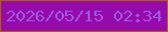 文字の大きさ：2、枠の色：ac6012、背景の色：960aa9、文字の色：9c56e8 無料ブログパーツのブログ時計