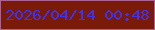 文字の大きさ：1、枠の色：ac6292、背景の色：7a1a09、文字の色：4130ec 無料ブログパーツのブログ時計