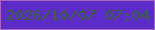 文字の大きさ：5、枠の色：ac62be、背景の色：5d2bc7、文字の色：366735 無料ブログパーツのブログ時計